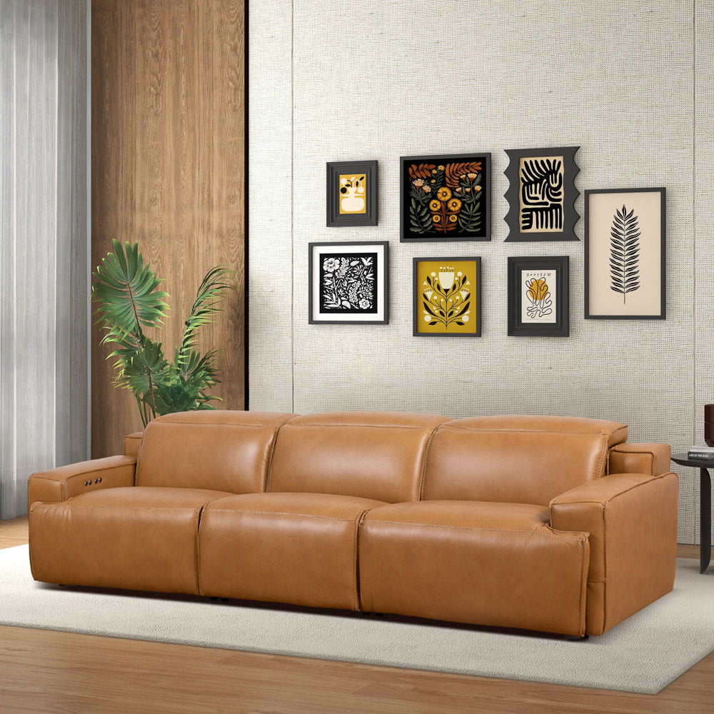 Urbana - Triple Power Recliner Sofa - Tan - Image 2