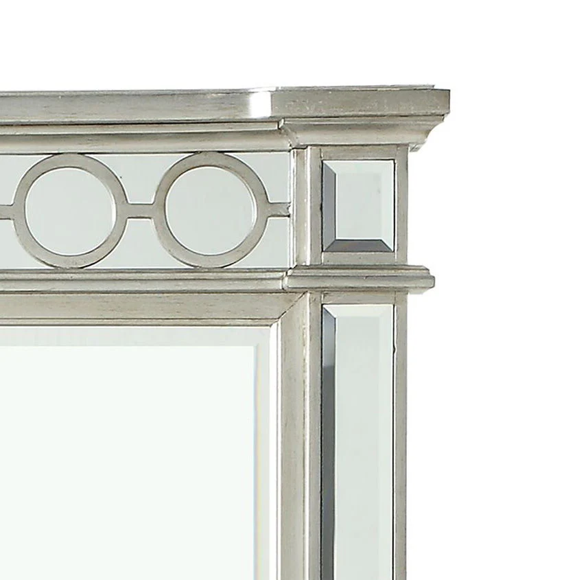 Varian - Mirrored Designed Mirror - Silver - Image 2