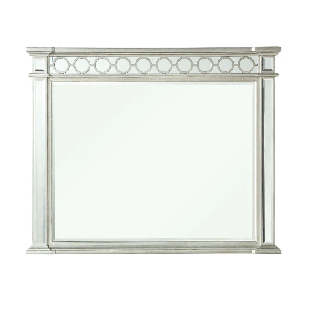 Varian - Mirrored Designed Mirror - Silver - Image 4