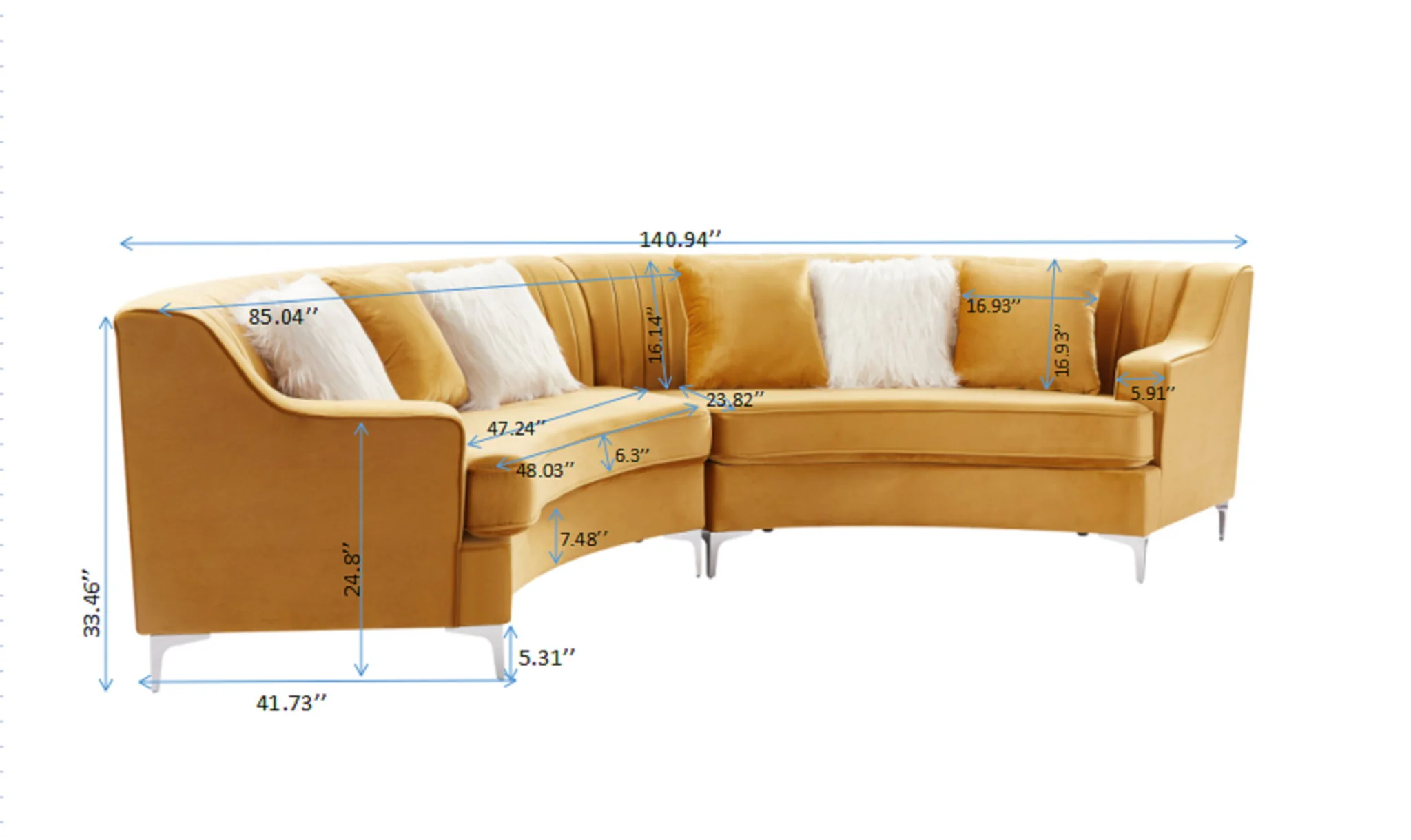Curved Sofa - Image 7