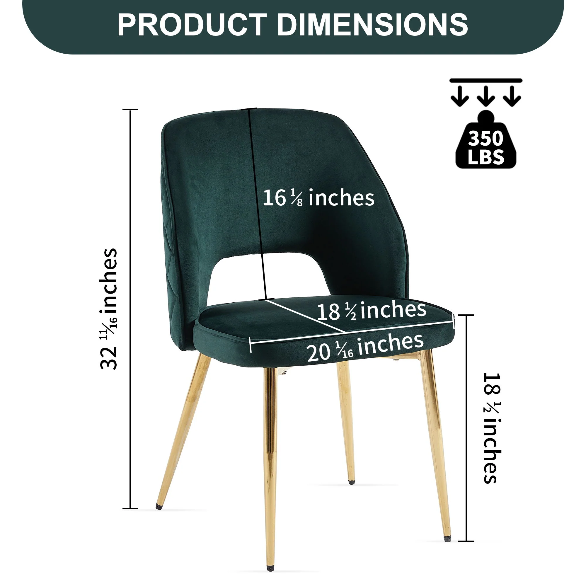 Dining Chairs With Metal Legs And Hollow Back Upholstered Dining Chairs - Image 7