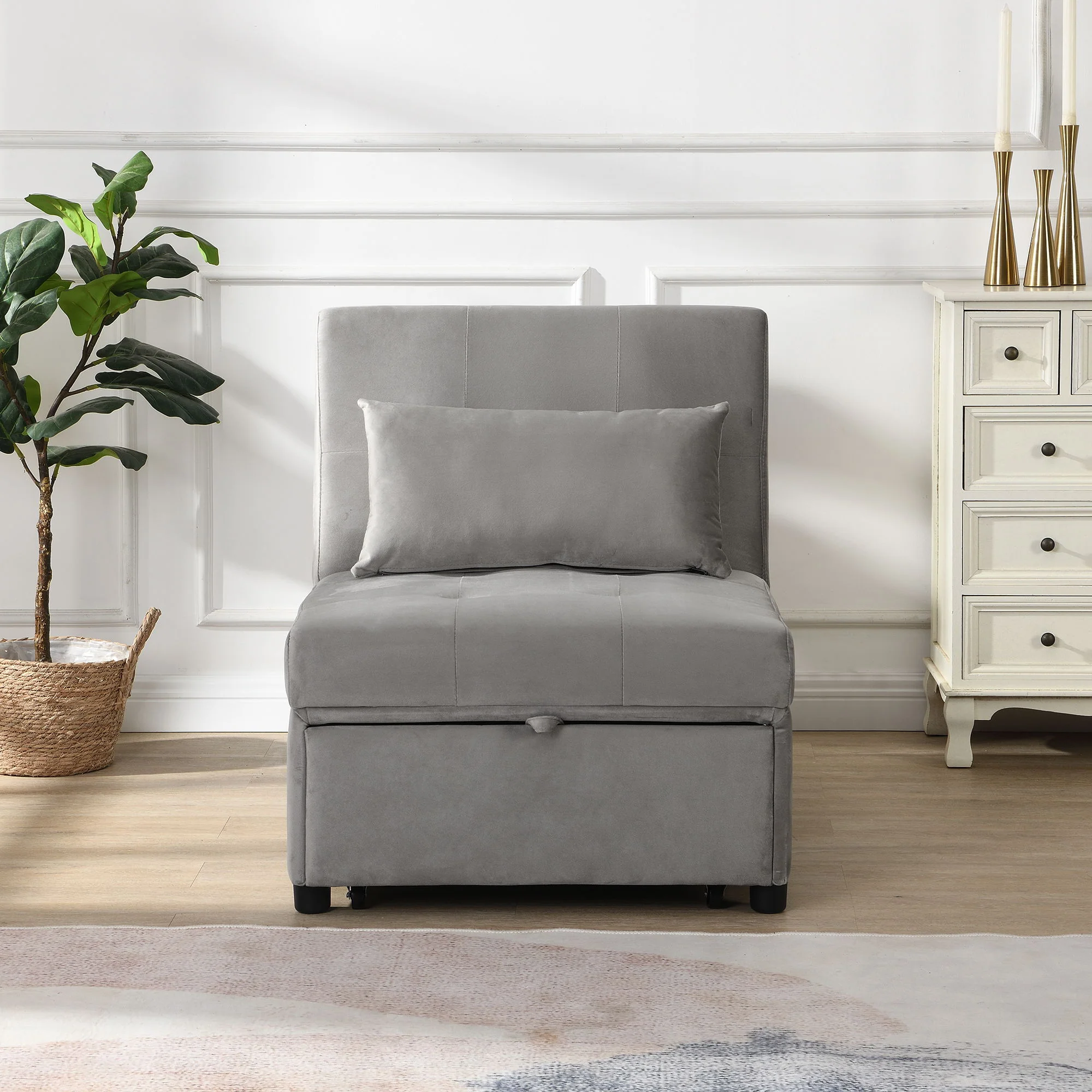 Versatile Folding Ottoman Sofa Bed Multifunctional Space Saver - Image 4