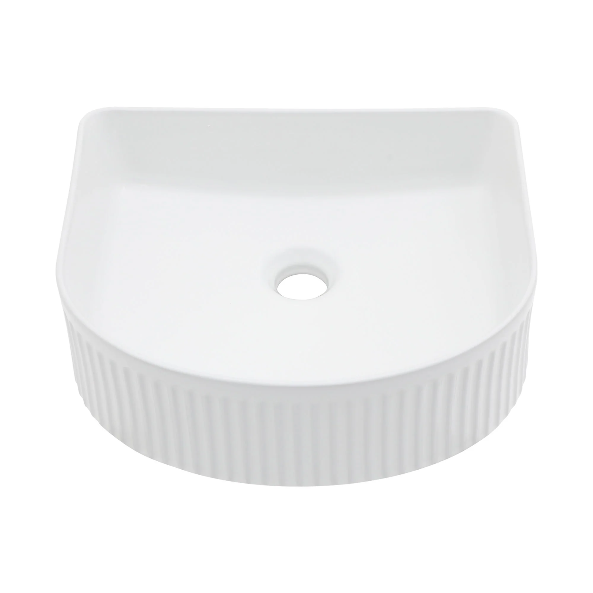 Vessel Bathroom Sink With Design - White