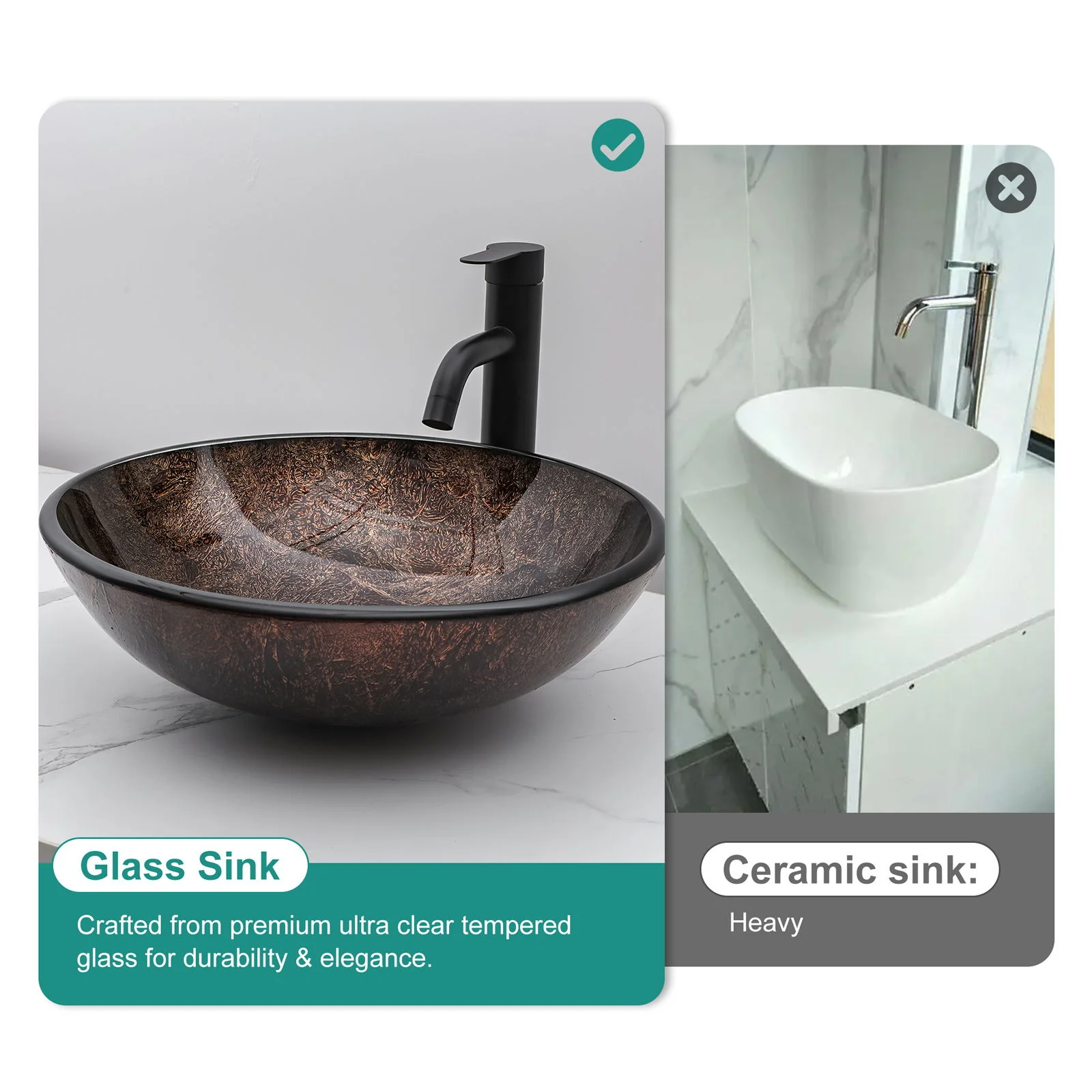 Vessel Sink With Faucet And Pop-Up Drain - Image 16