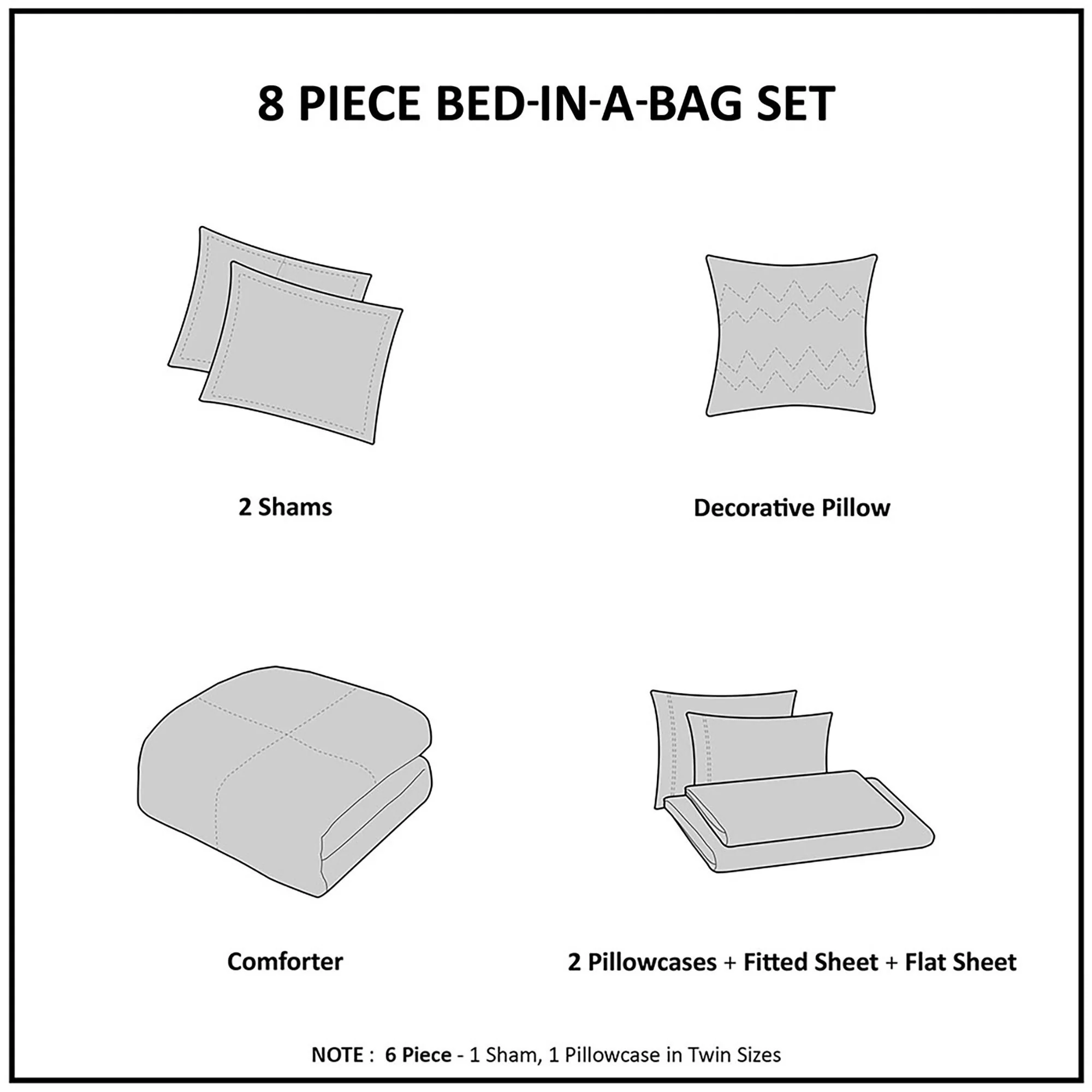 Vinnie - Twin Long Comforter And Sheet Set - Aqua - Image 3