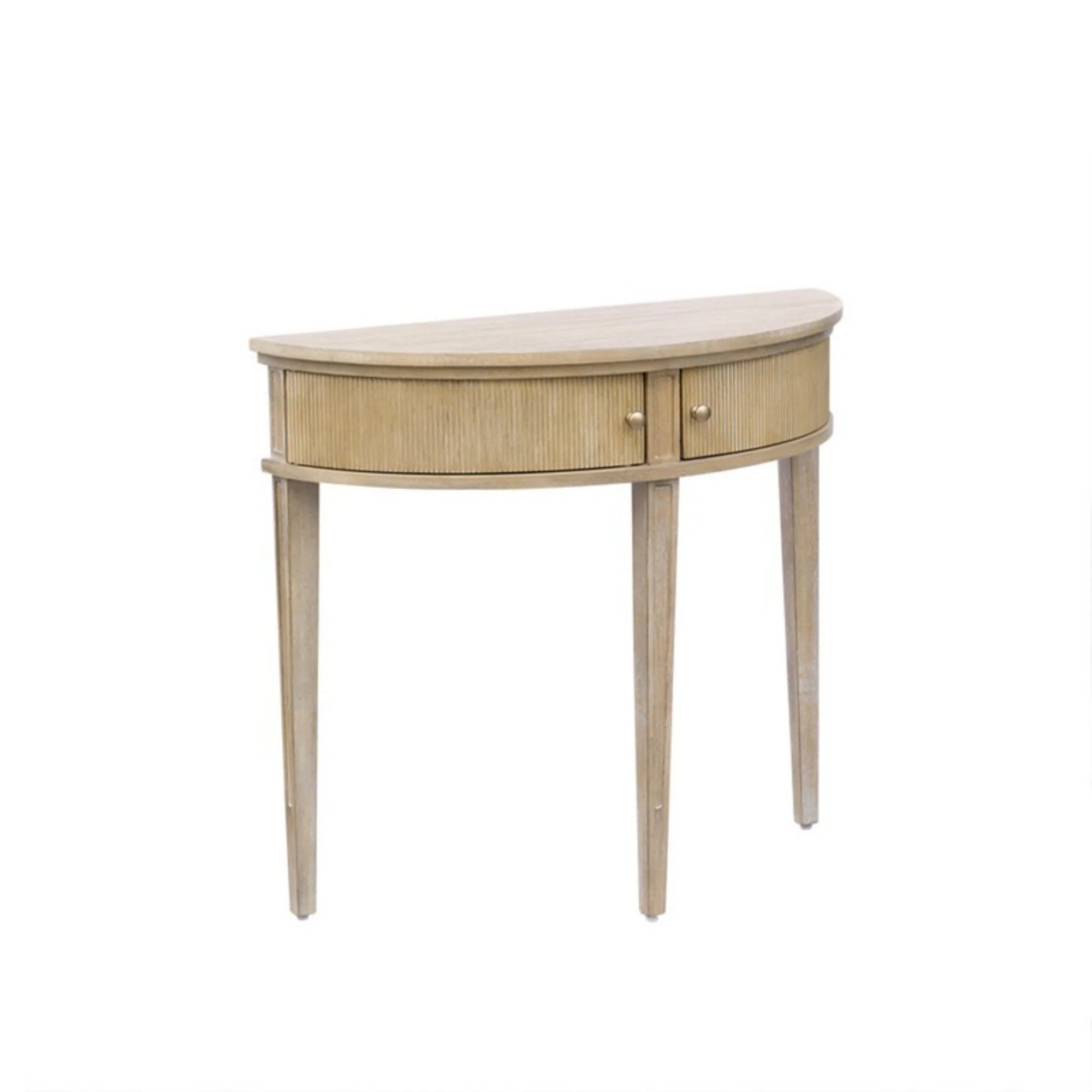 Vintage Inspired Storage Console Table With Fluted Doors - Image 2