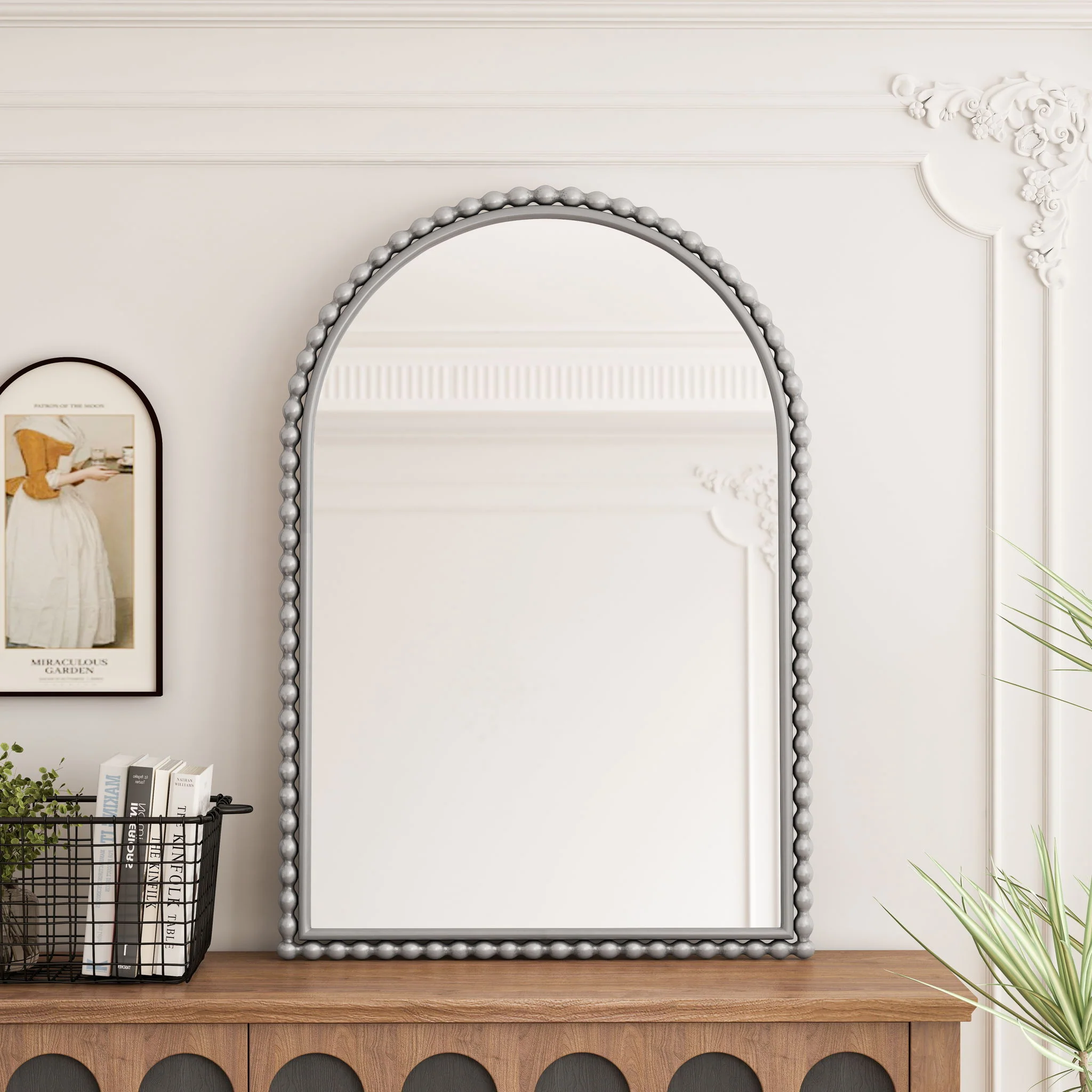 Vintage Iron Art Arch Mirror, Wall Hanging Or Table Display - Image 7