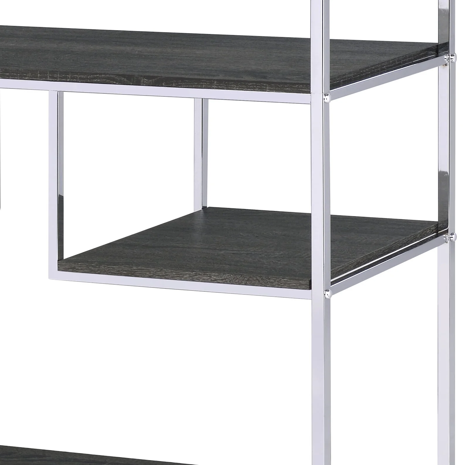 Vonara - Bookshelf - Chrome / Gray / Oak - Image 4