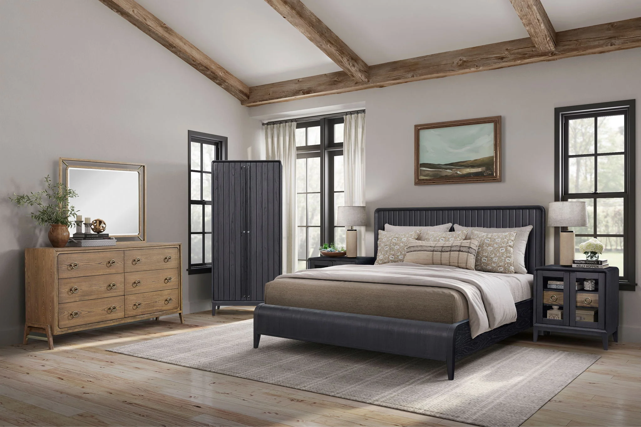 Waterfall Panel Bed & Design Elements - Image 3