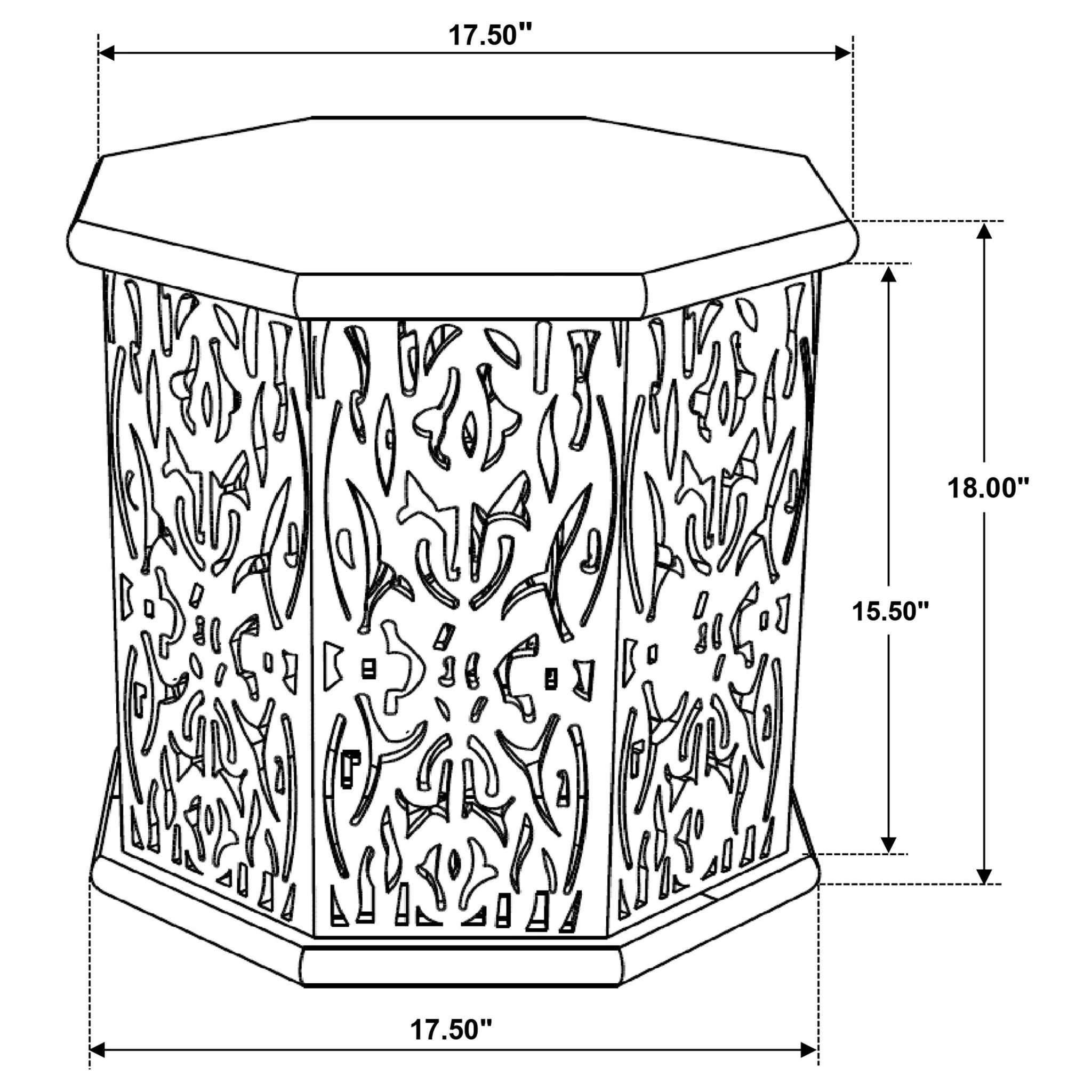 Watsonville - Octagonal Side Table - Natural - Image 2