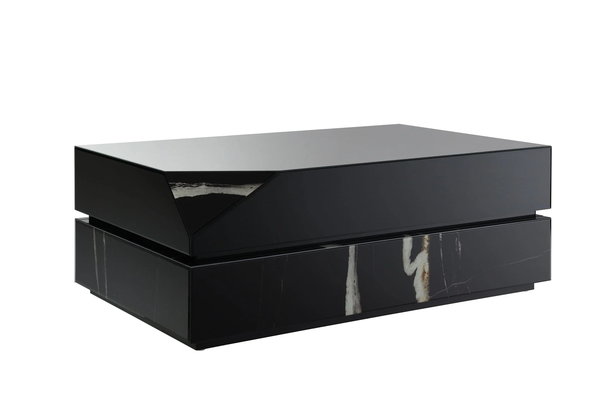 Wenona - Mirrored Coffee Table - Black - Image 2