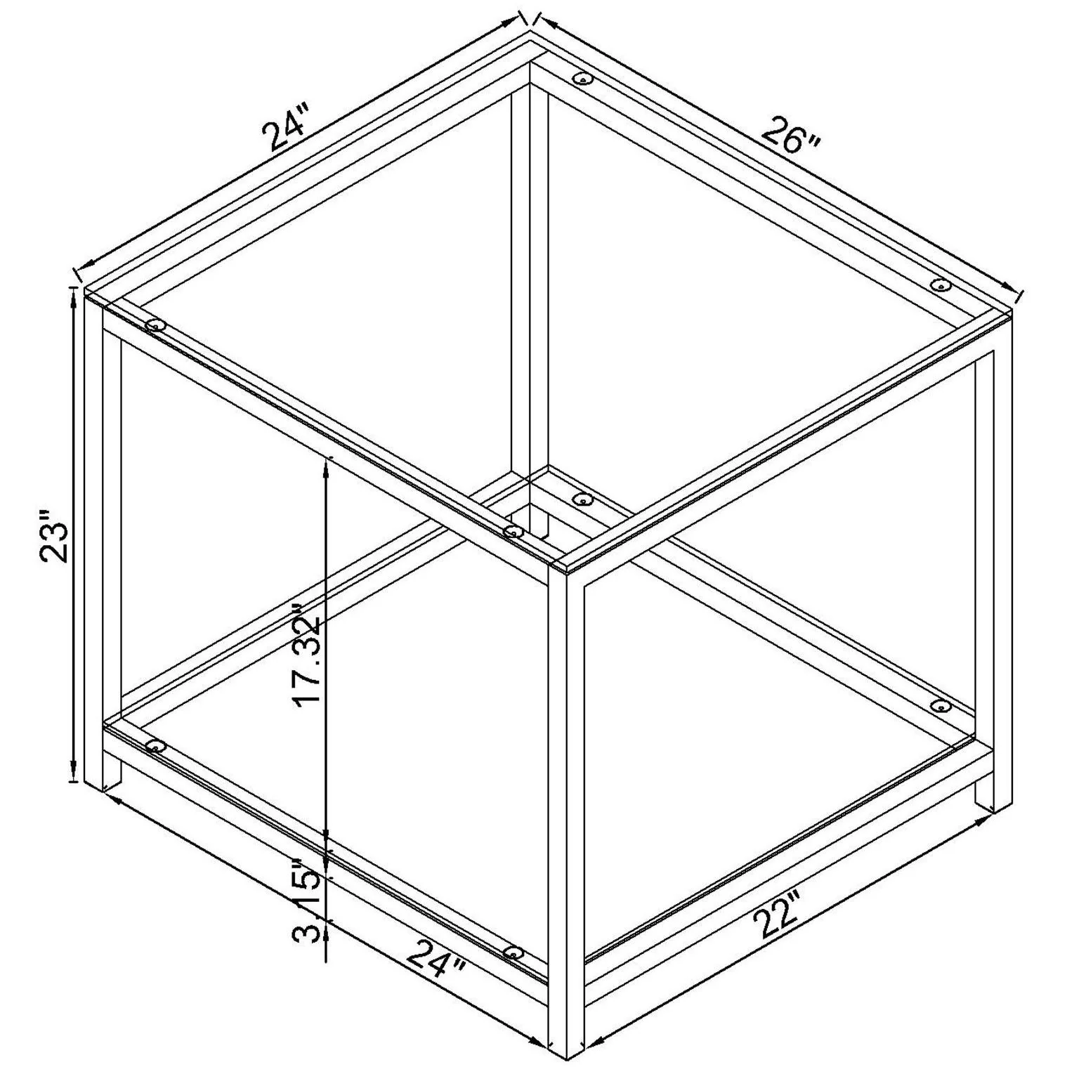 Weston - 1 Shelf Side End Table - Nickel - Image 2