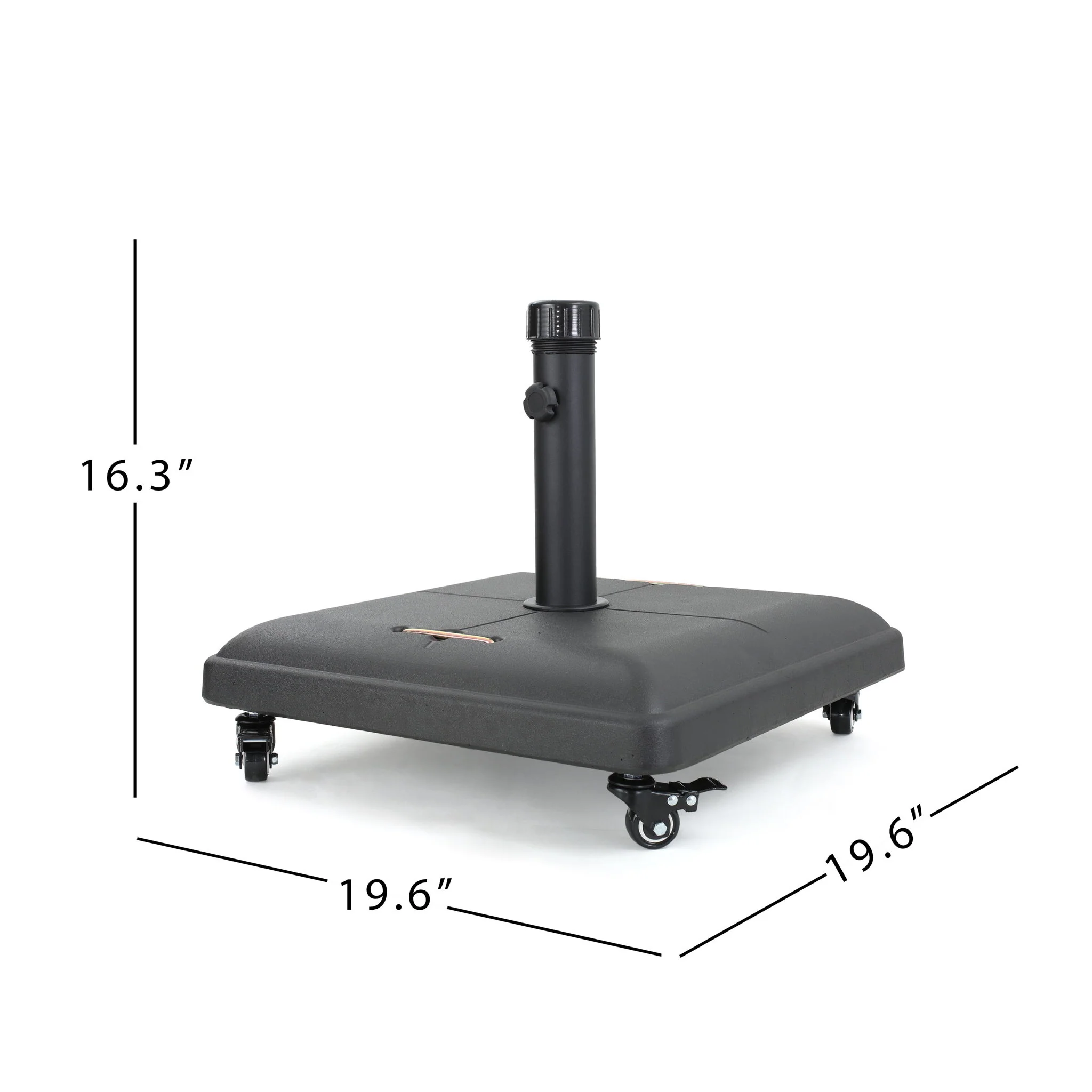 Wheelie - Stylish Square Umbrella Base With Stainless Steel Pole Handle - Image 7