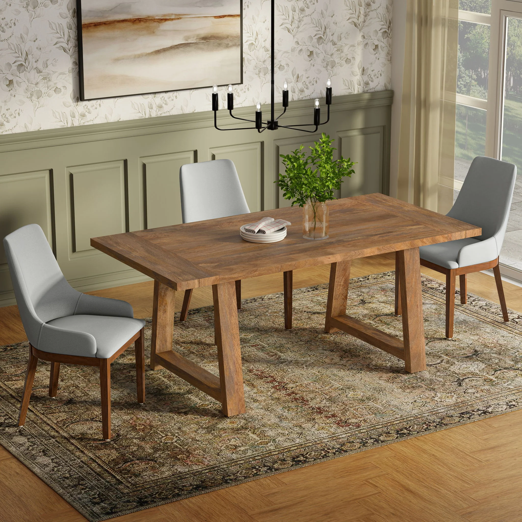 Whitley - Dining Table In Burnt Wax - Brown - Image 2