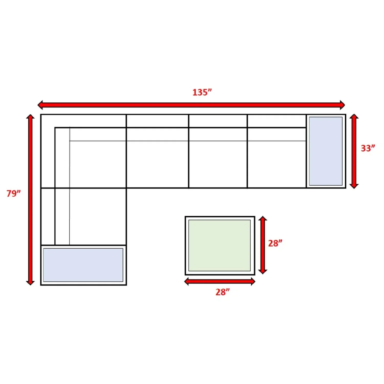 Wicker Sectional Seating Group With Cushions - Image 6