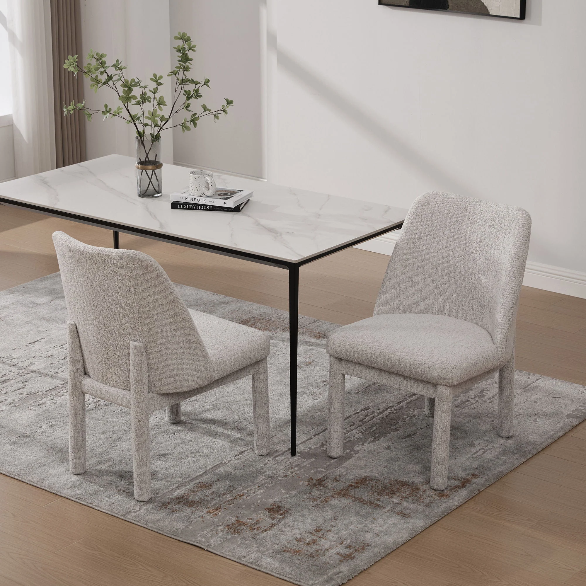 Wide Minimalist Dining Chair - Image 4