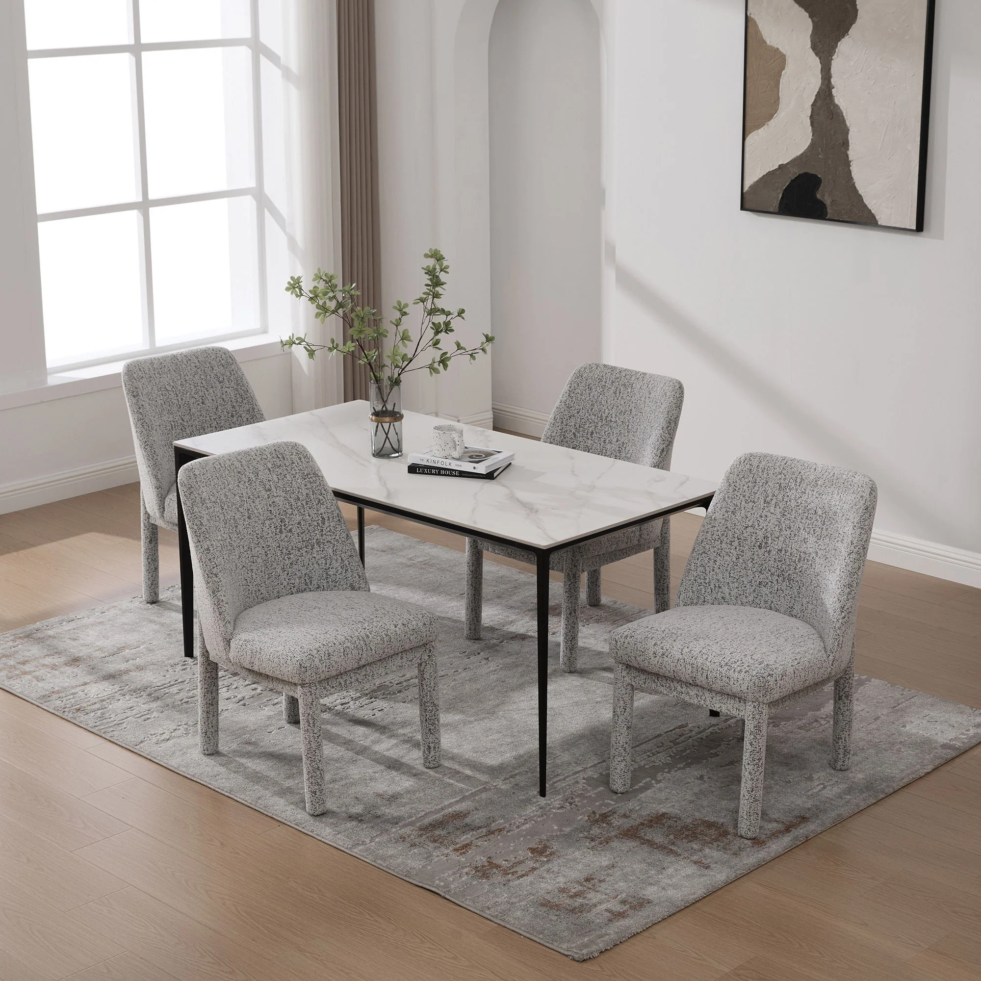 Wide Minimalist Dining Chair - Image 8