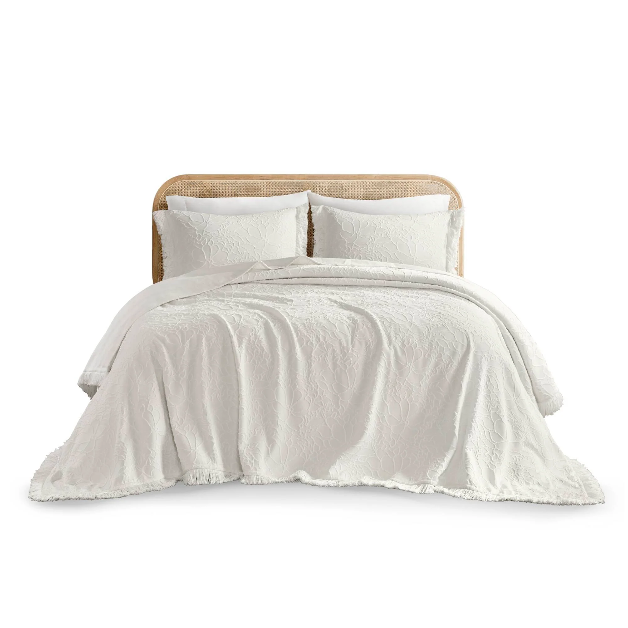 Willow - 3 Piece Queen Bedspread Set - White - Image 2