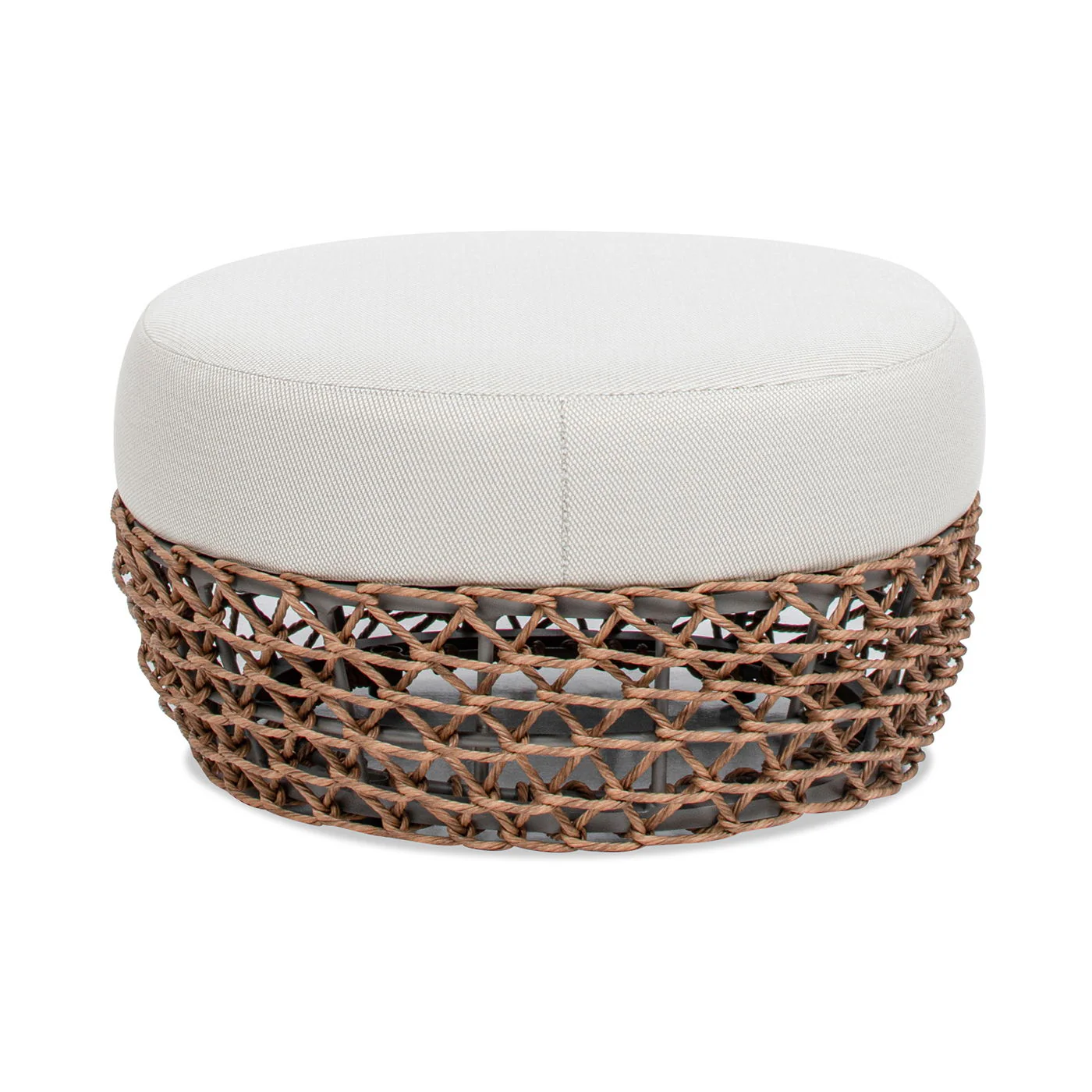 Willow - Round Upholstered Patio Ottoman - Image 5