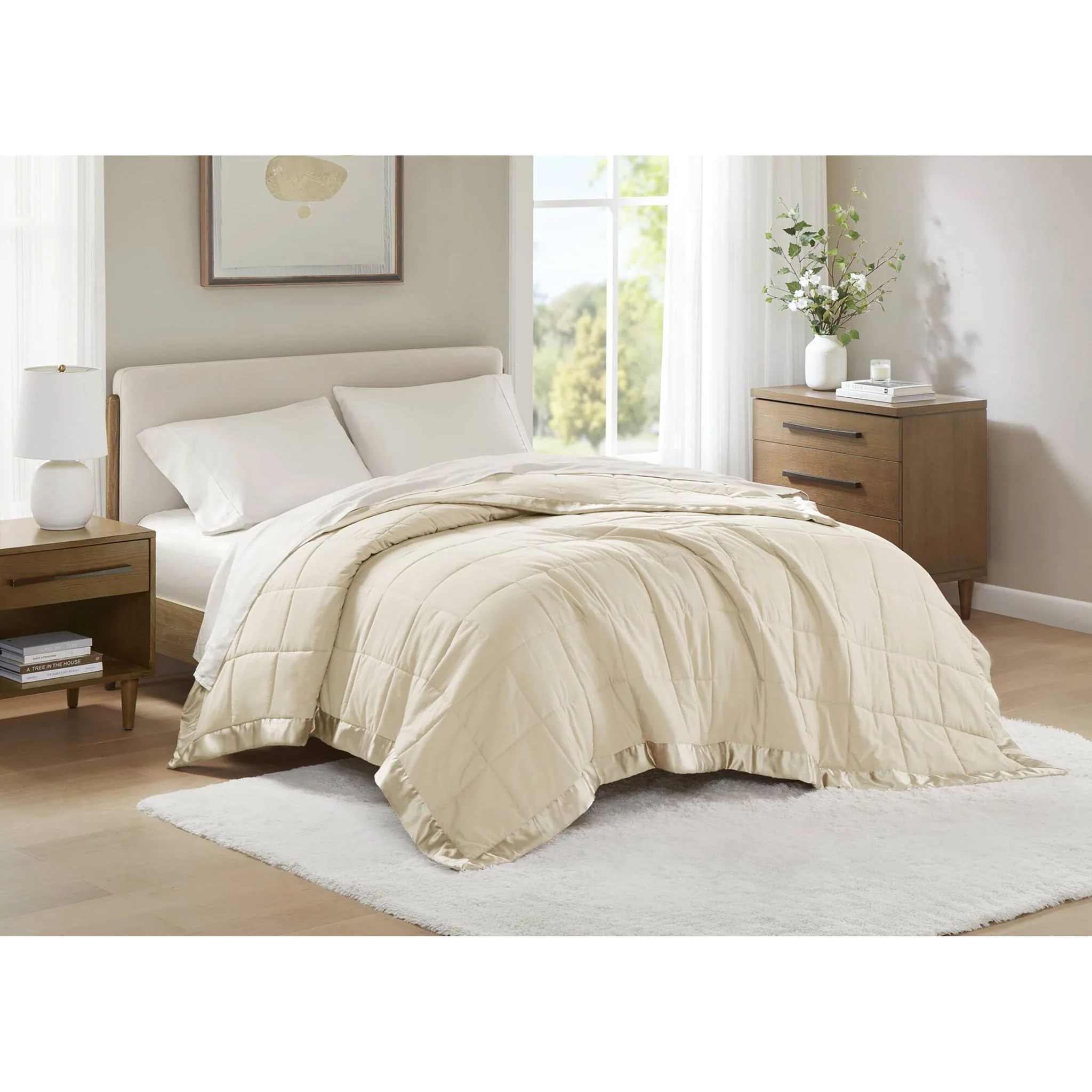 Windom - All Season Hypoallergenic Blanket With 3M Scotchgard - Cream