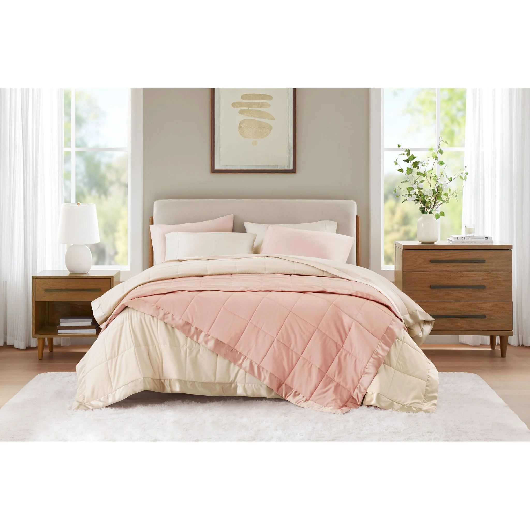 Windom - All Season Hypoallergenic Blanket With 3M Scotchgard - Cream - Image 2