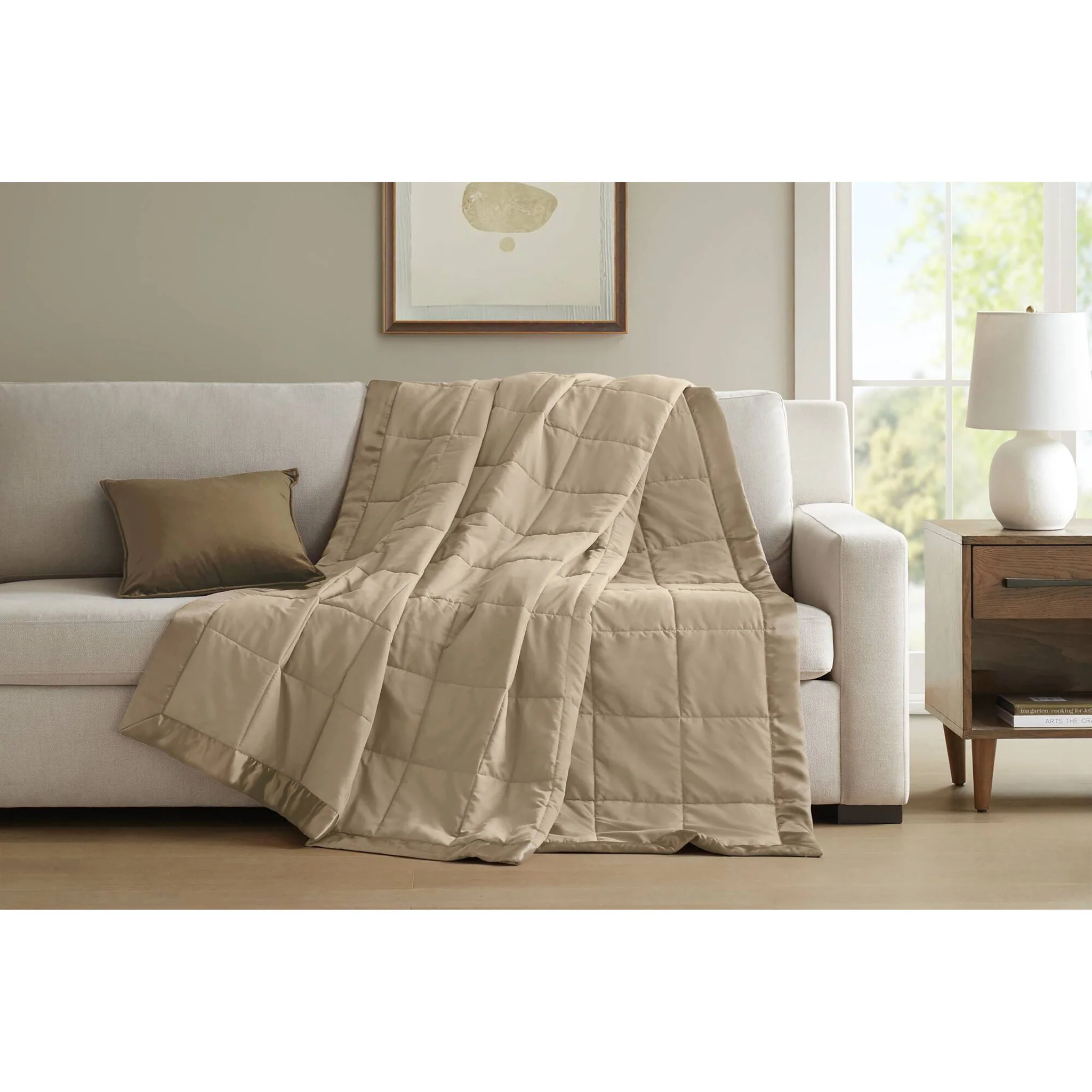 Windom - All Season Hypoallergenic Twin Blanket With 3M Scotchgard - Brown - Image 3