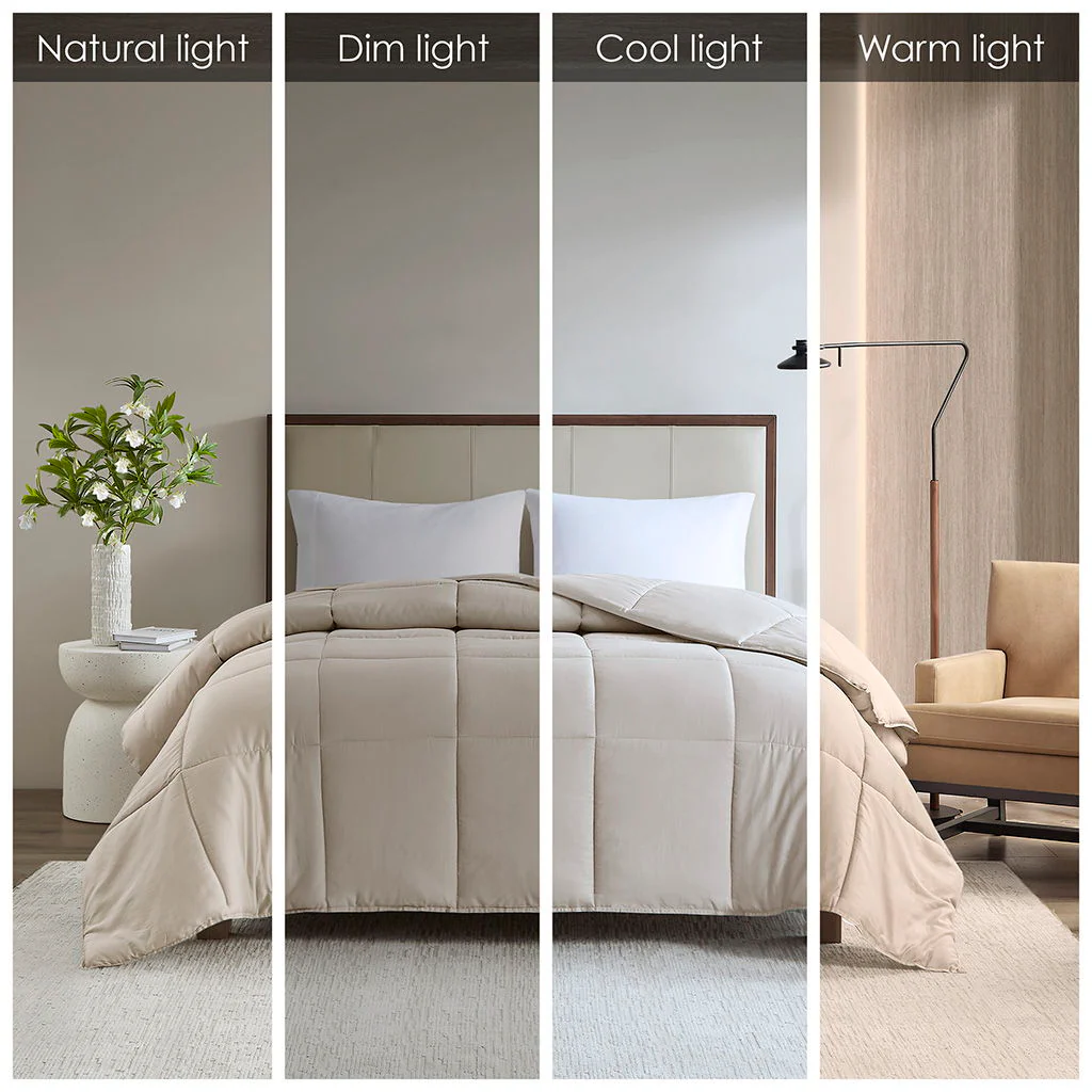 Winfield - 300 Thread Count Cotton Shell Luxury Down Alternative Comforter - Beige - Image 4