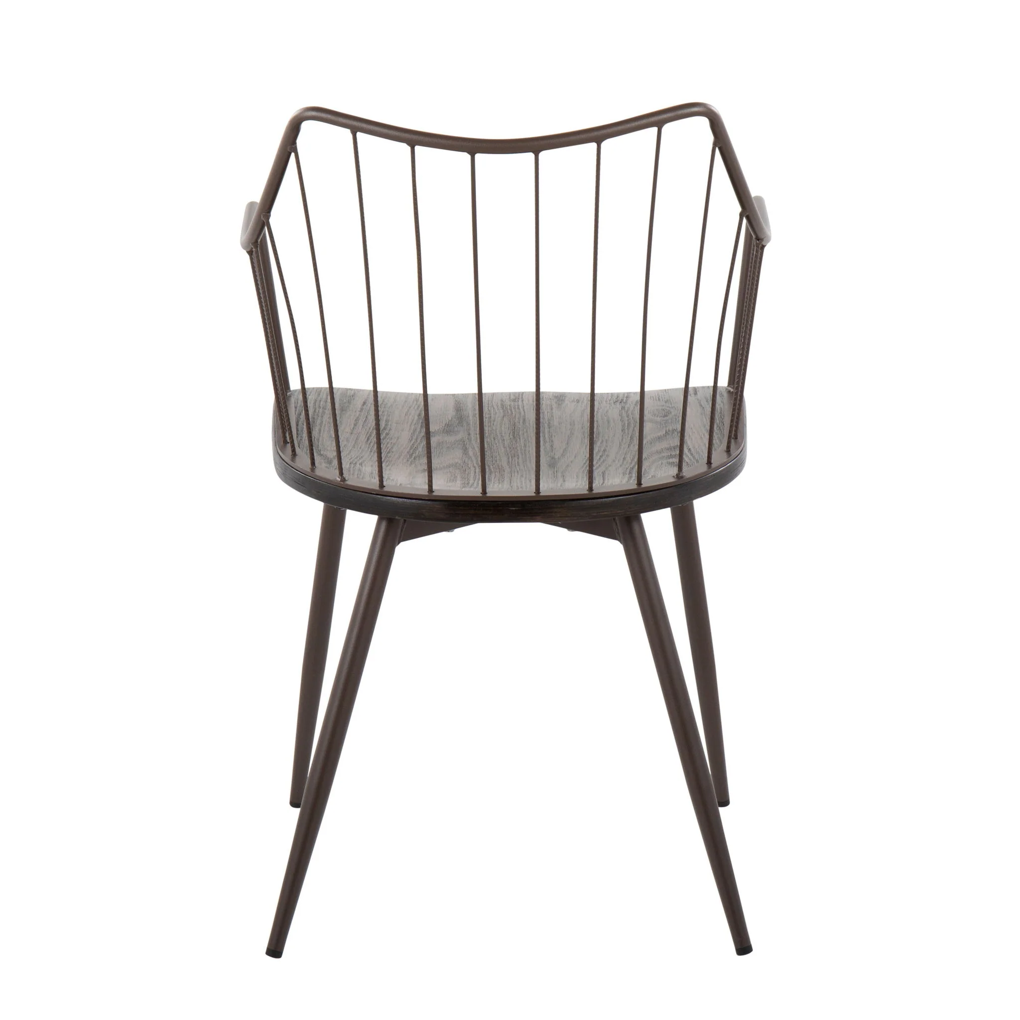 Winston - Farmhouse Style / Dining Chair - Brown / Dark Walnut - Image 2