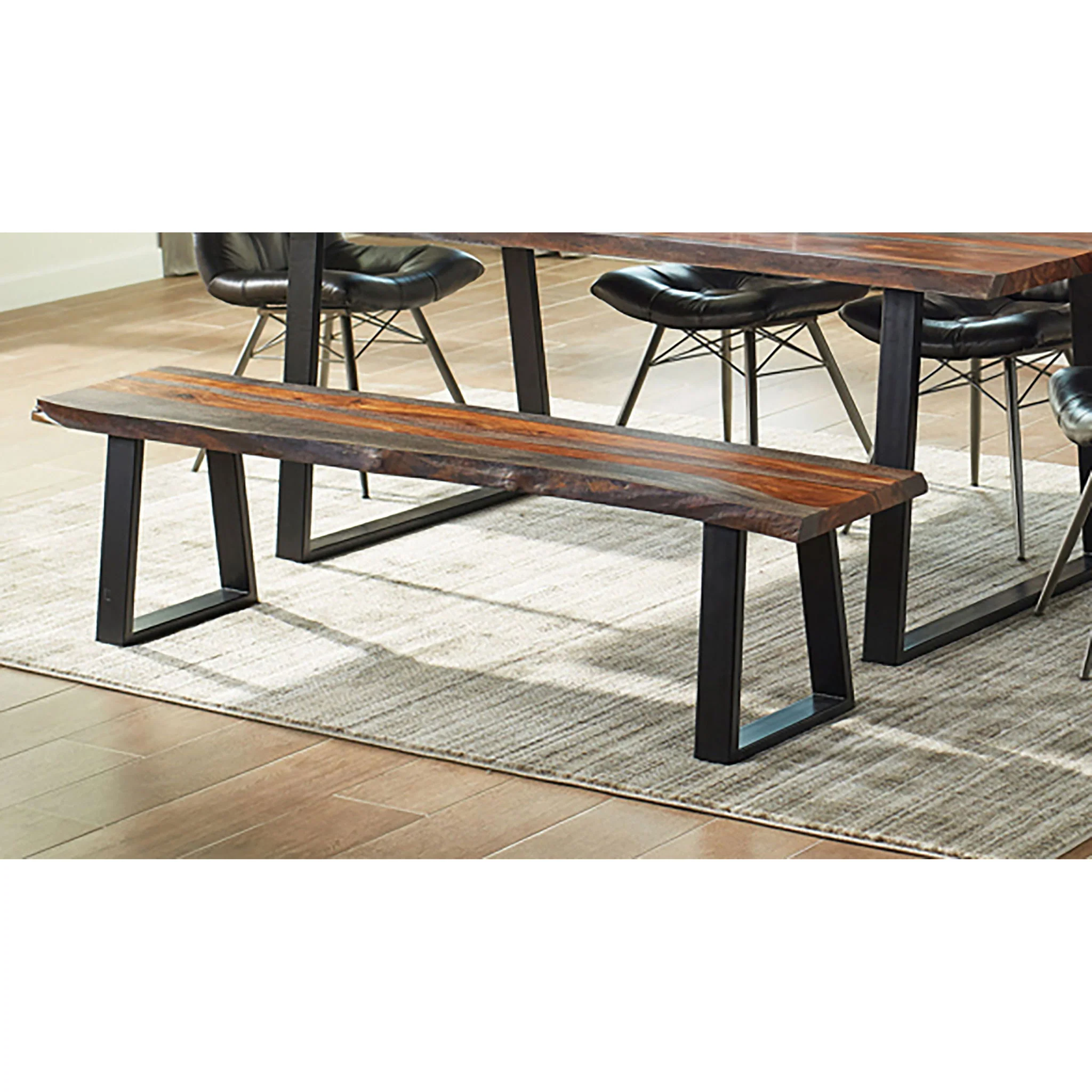 Wobegon - Rectangular Dining Bench - Gray - Image 2