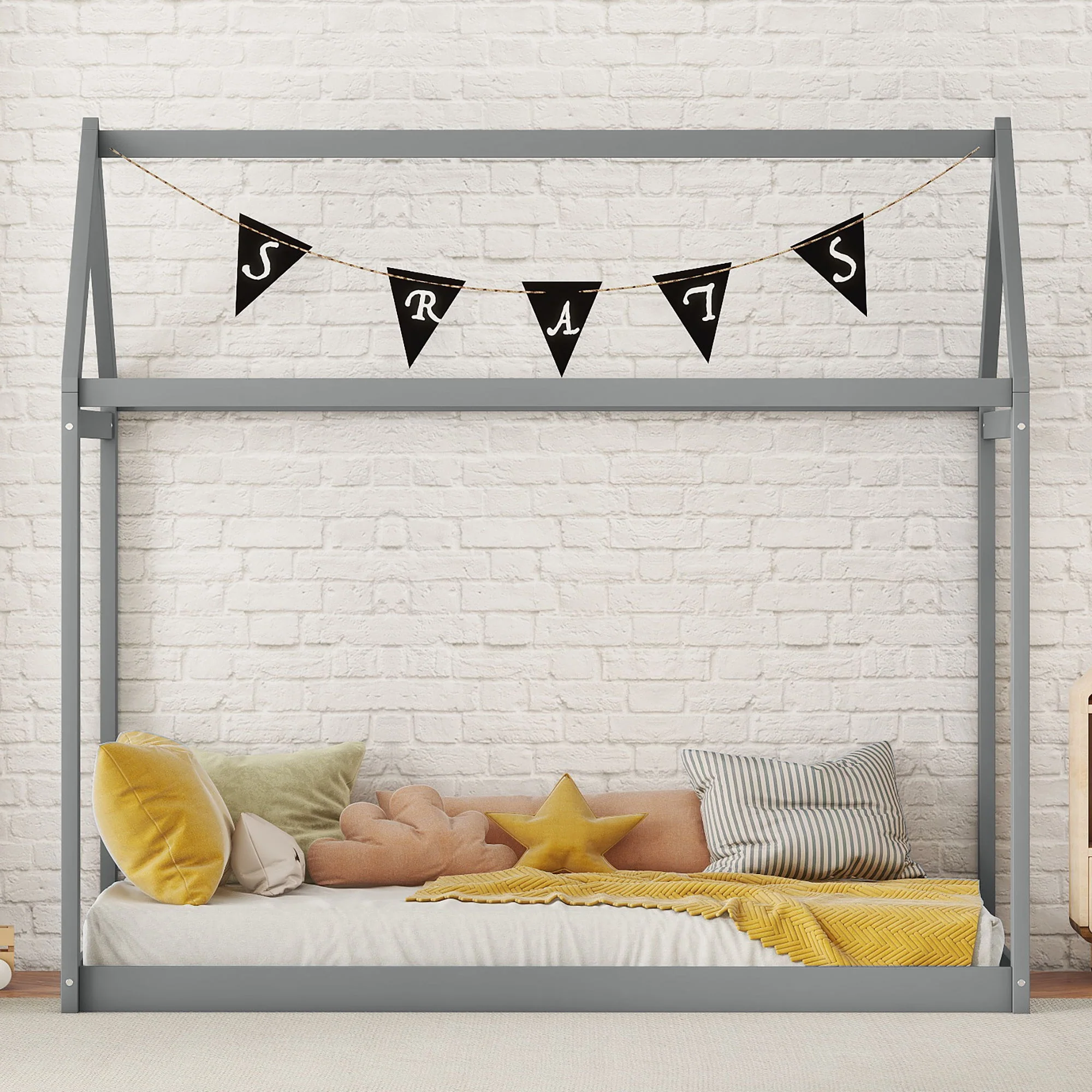 Wooden House Shaped Bed - Image 5
