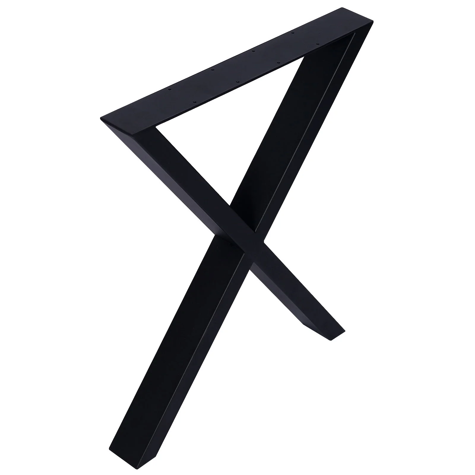X Table Legs 28X 24", Wide Metal Table Legs, Heavy Duty Steel Desk Legs Table Leg Dining Table Legs Coffee Desk Leg (Set of 2) - Black - Image 3