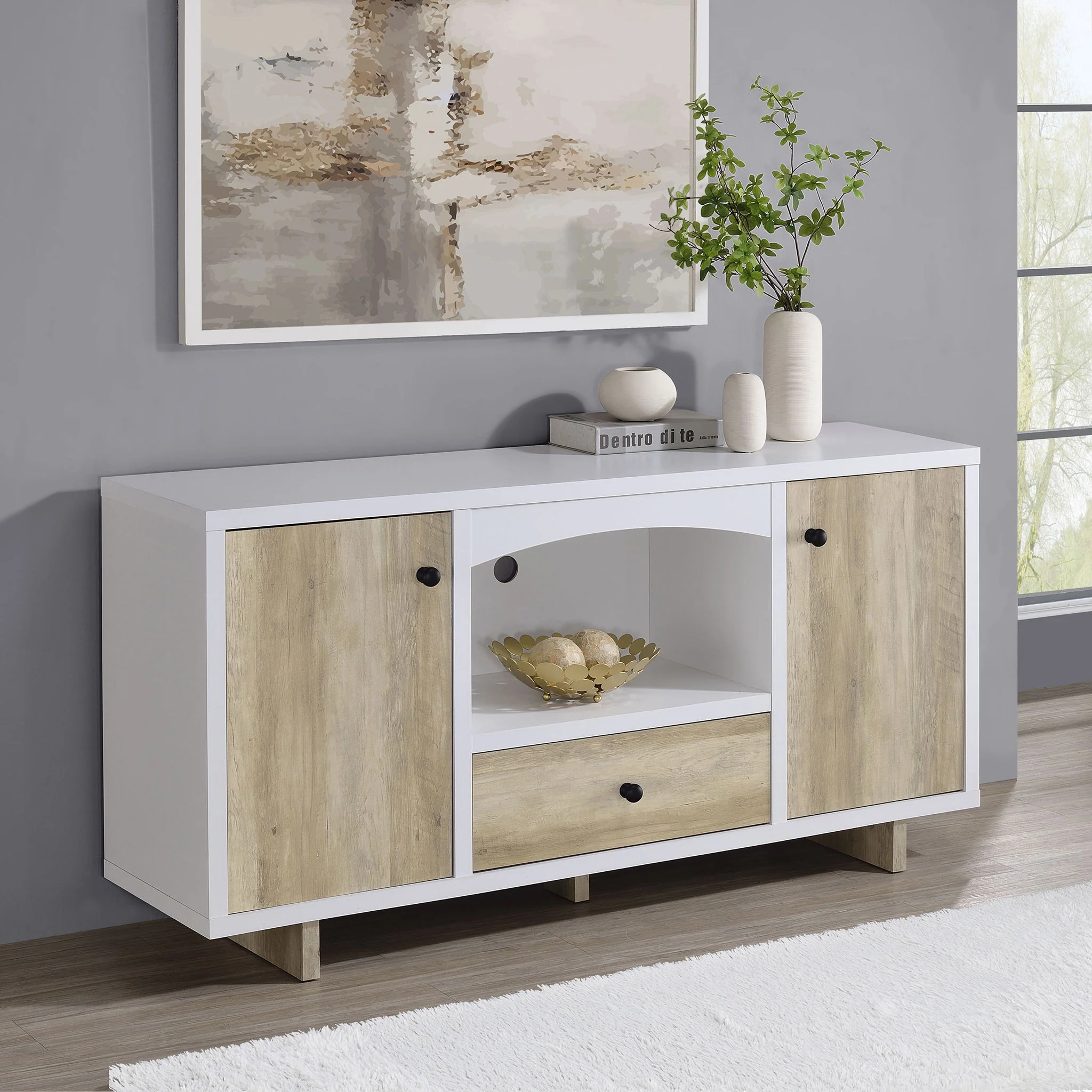 Yesler - 2 Door Storage Cabinet - White - Image 2