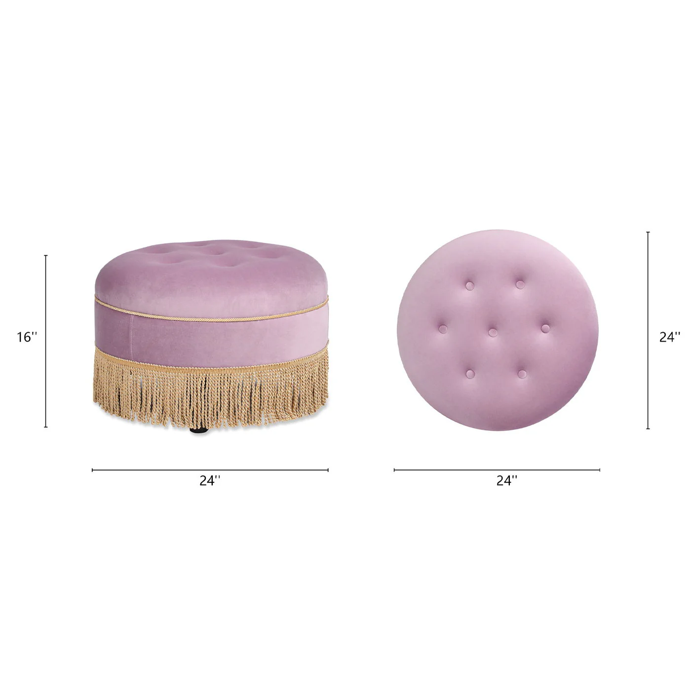 Yolanda - Round Upholstered Accent Ottoman - Image 20