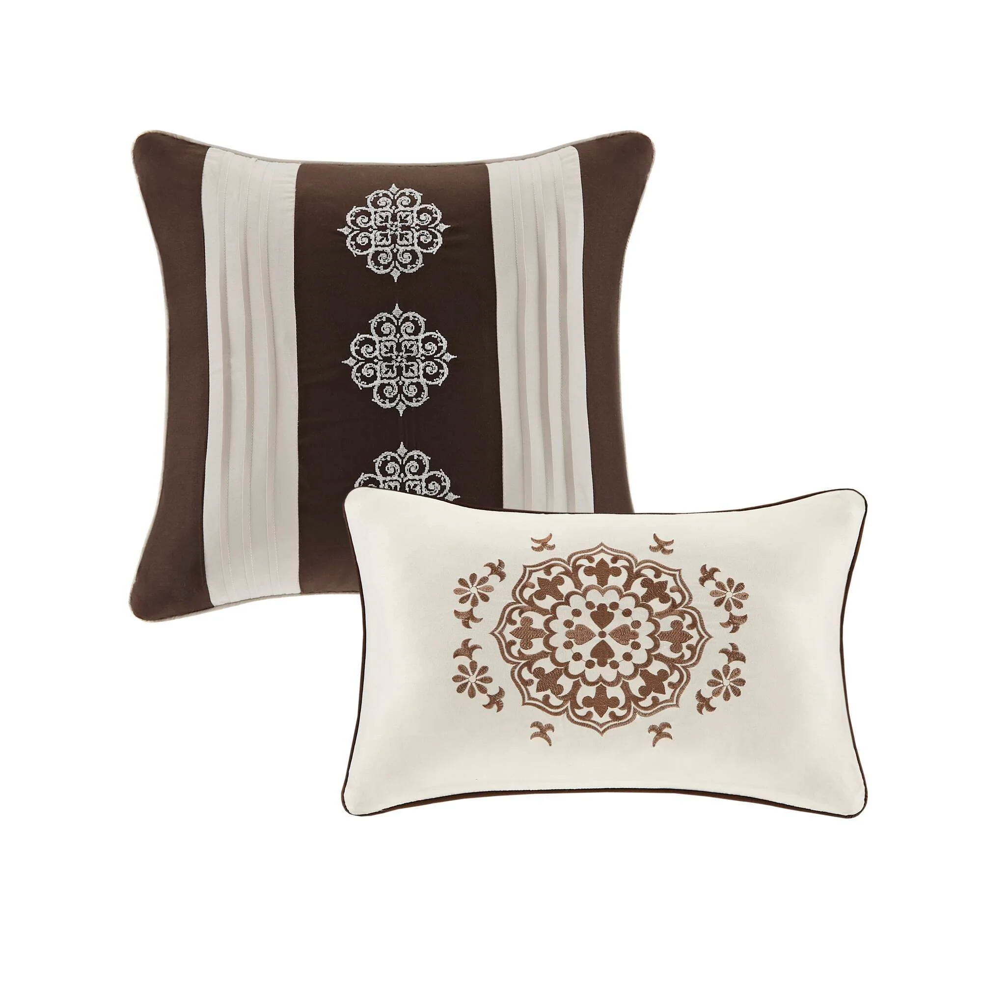 Zara - King 16 Piece Complete Bedding Set With 2 Sheet Sets - Brown - Image 4