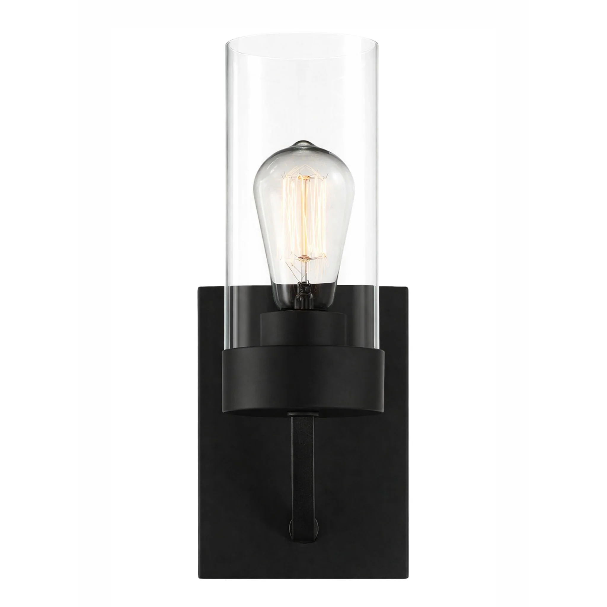 Zephyr - Single Light Sconce - Black / Clear - Image 4