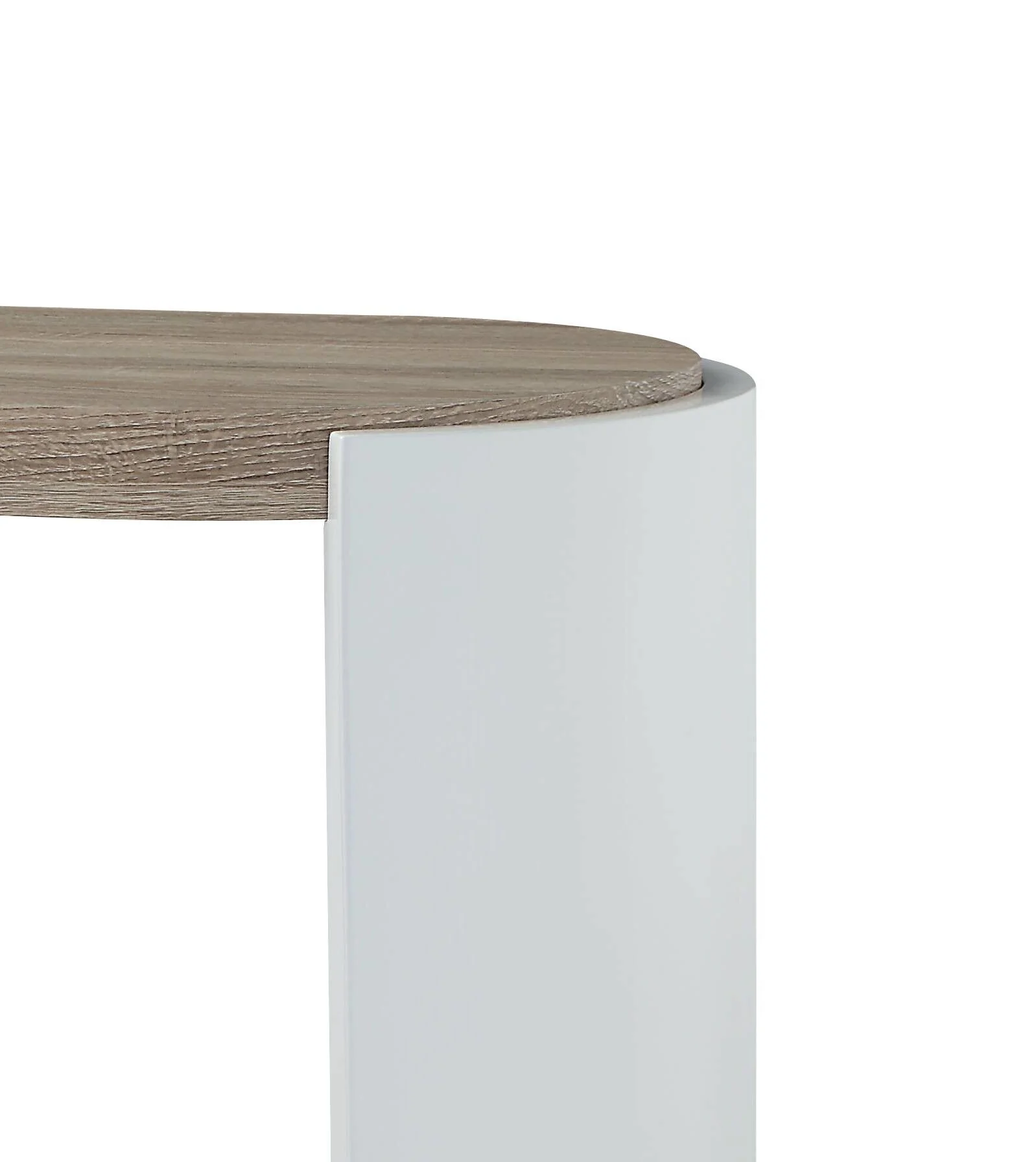 Zoma - High Gloss Sofa Table - Oak / White - Image 4