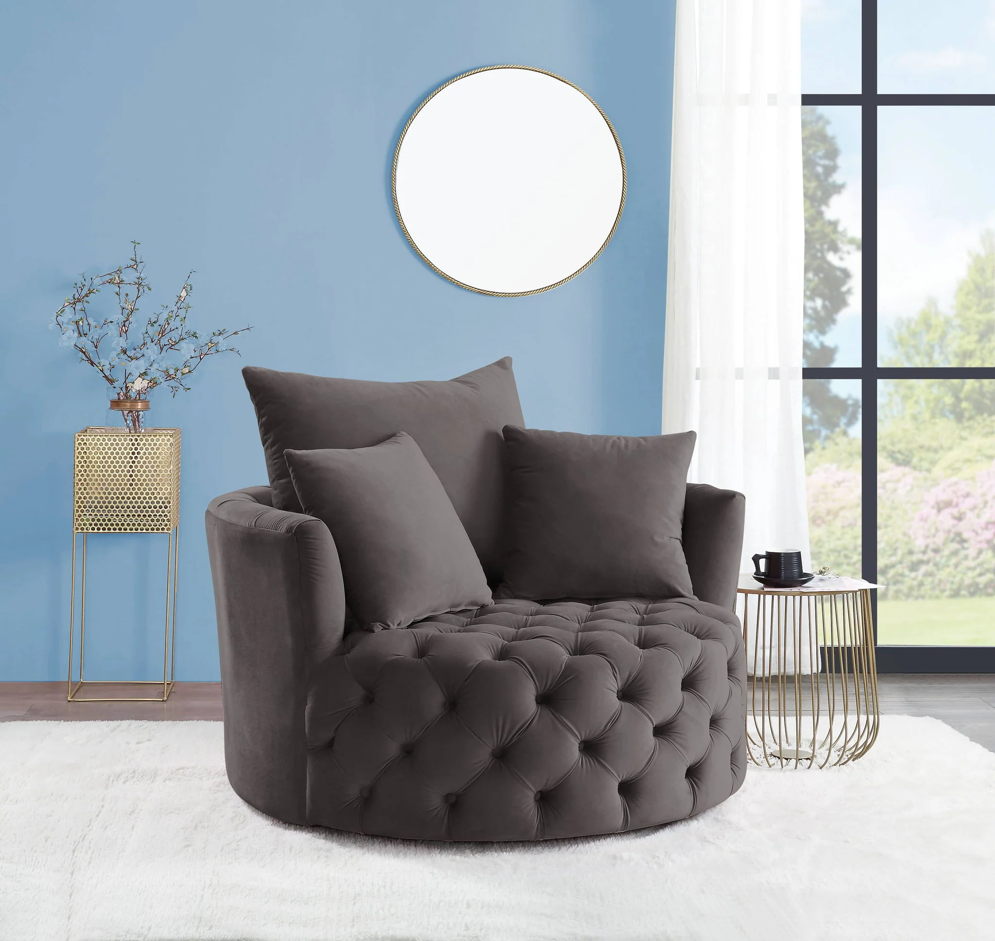 Zunyas - Accent Chair With Swivel - Image 3