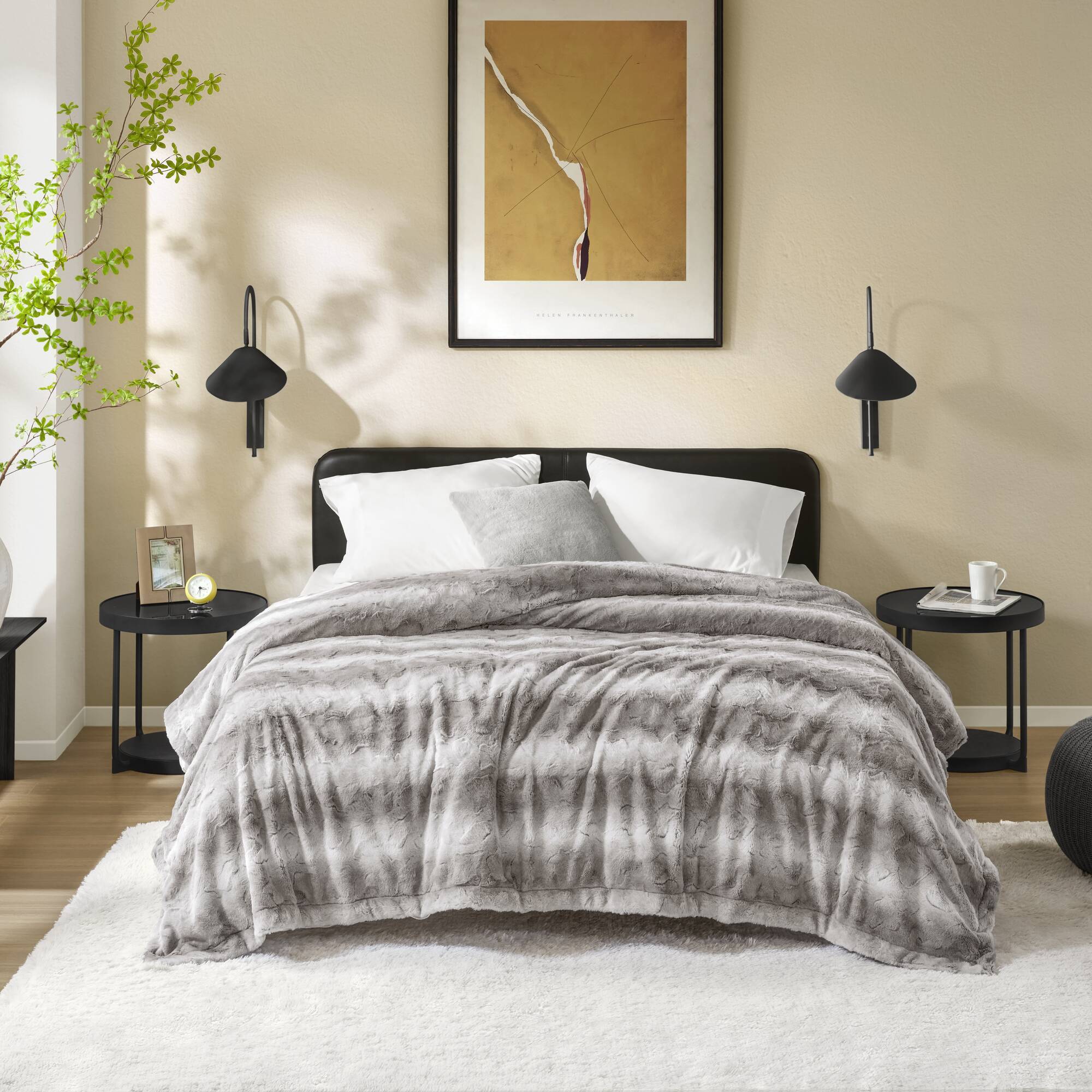 Zuri - 66" x 90" Blanket - Gray - Image 3
