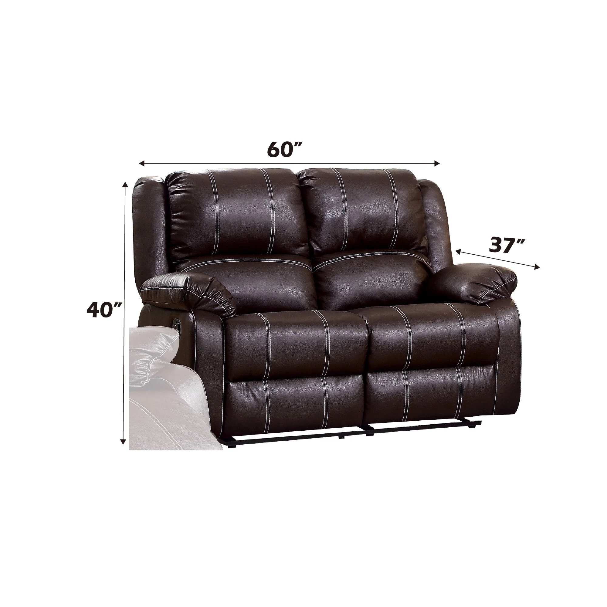 Zuriel - Synthetic 3 Piece Living Room Recliner Set - Image 7